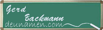 Gerd Backmann Visitenkarte
